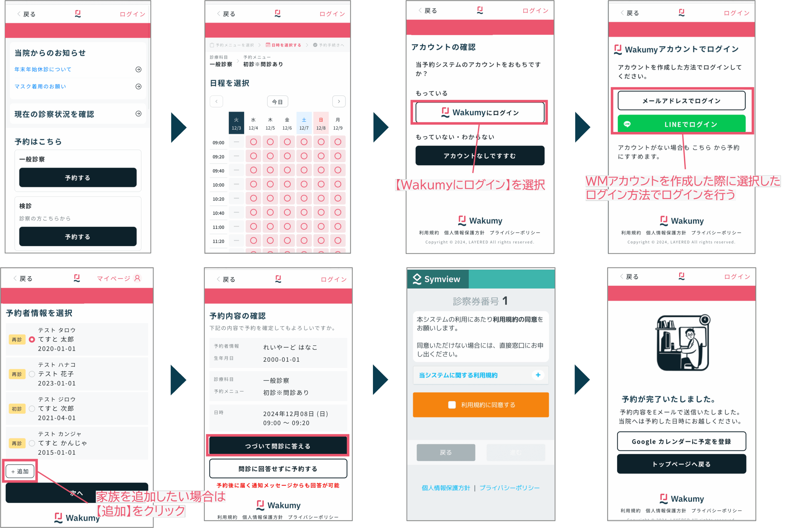 Wakumyアカウントを使用してログインできます